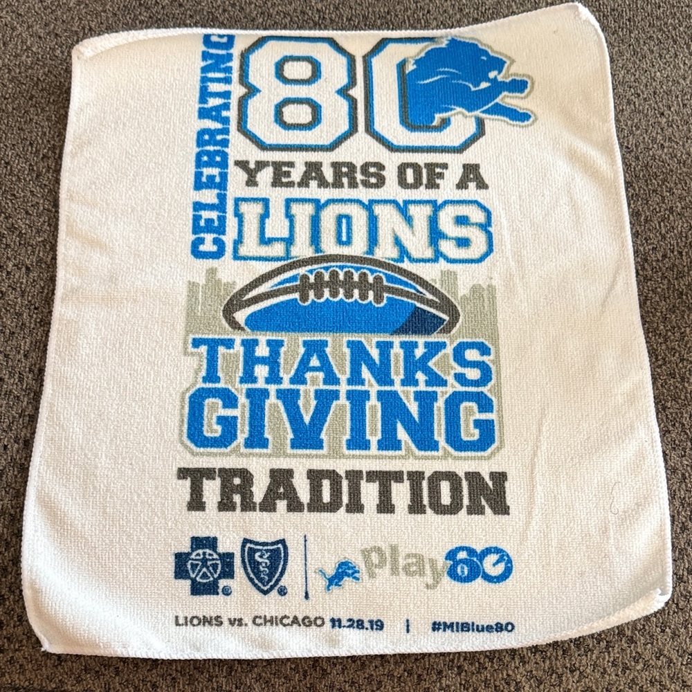 80th Anniversary Commemorative Towel - Blue and White